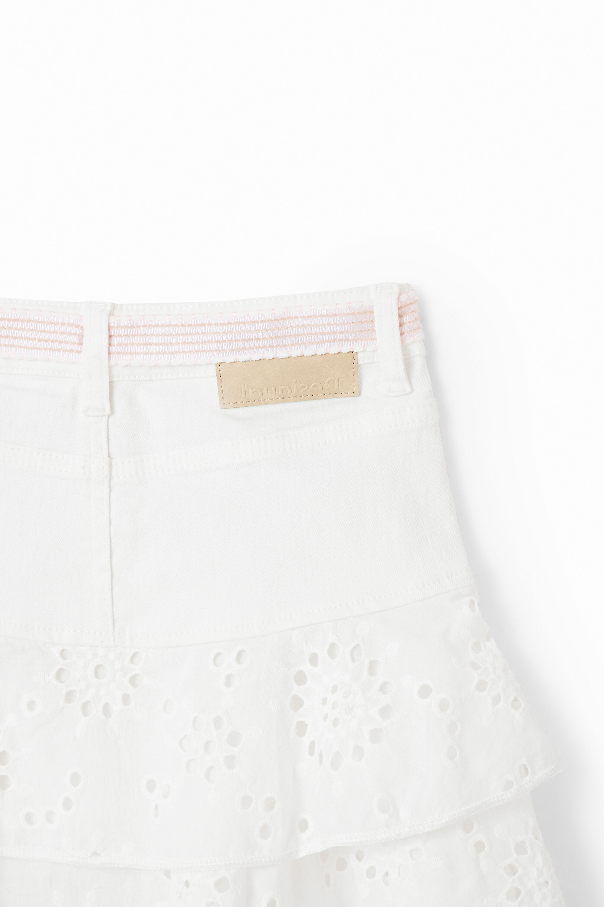 Mini-jupe broderie suisse