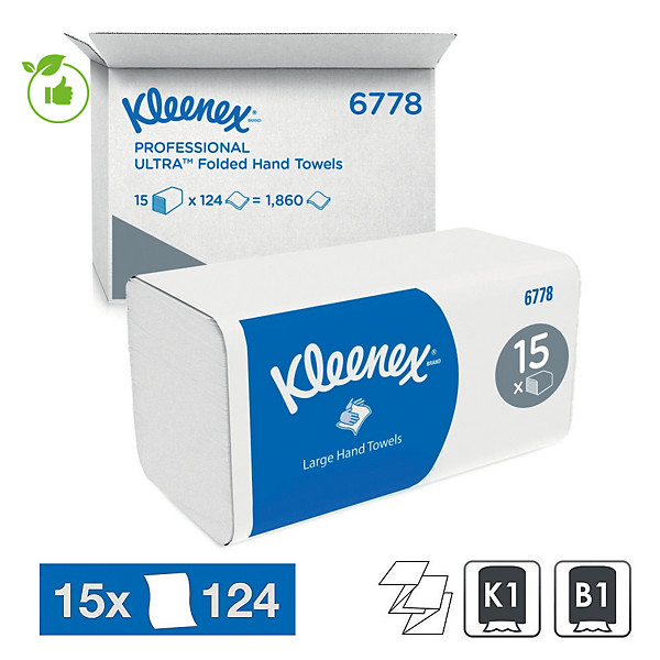 Essuie-mains enchevêtrés Kleenex Ultra, 5 paquets de 124