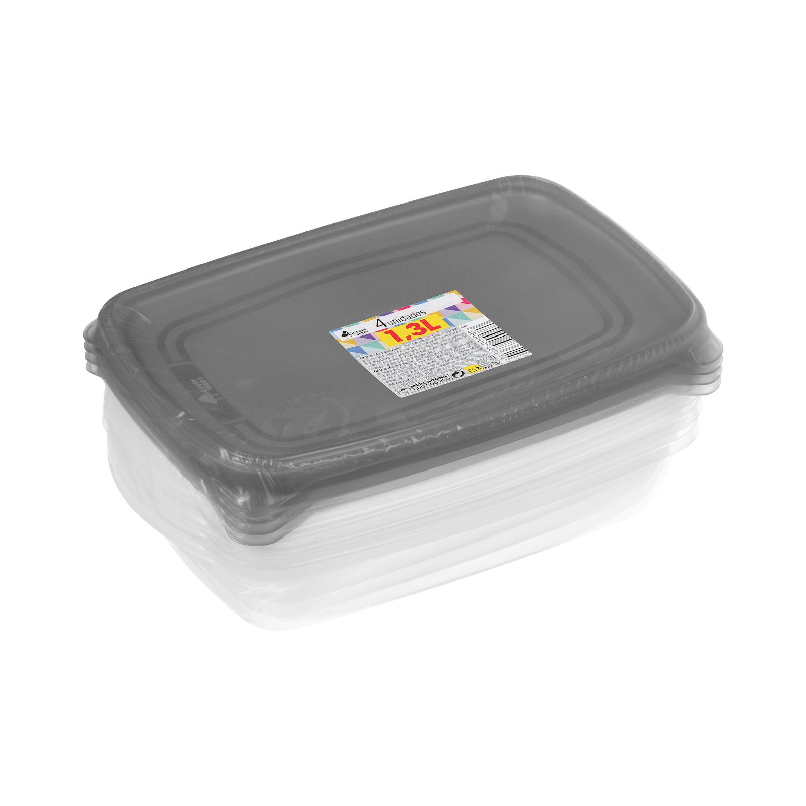 Récipient rectangulaire en plastique 1,3 L Vert Forêt