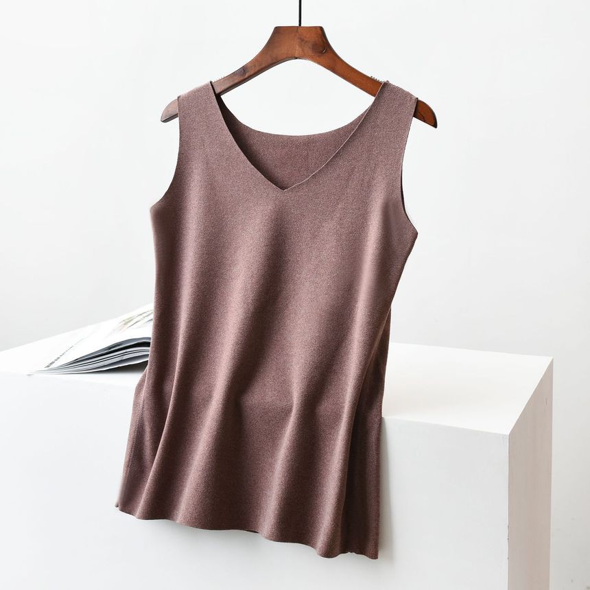 Featherbright - V-hals effen thermisch tanktopje
