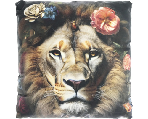 Leon kussen, zwart/bruin, 45x45 cm