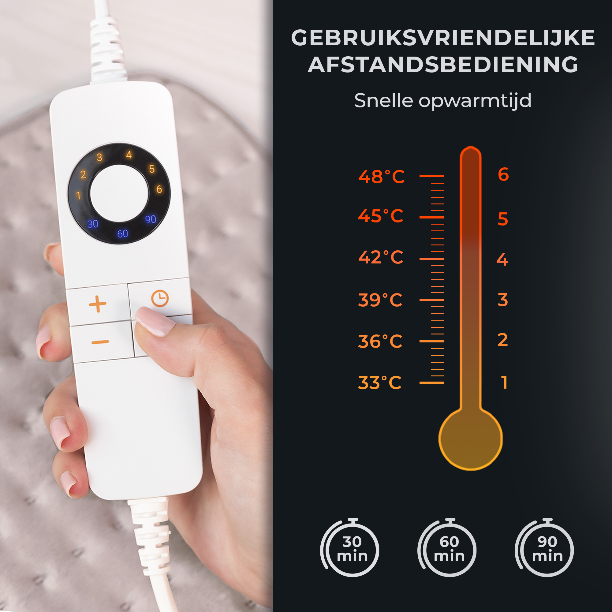 STAUS&BACH Heatmat elektrisch warmtekussen - Dusty Pink