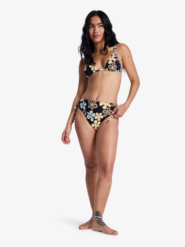 Nostalgic Feel Tiki Tri Haut de bikini triangle Noir Femme