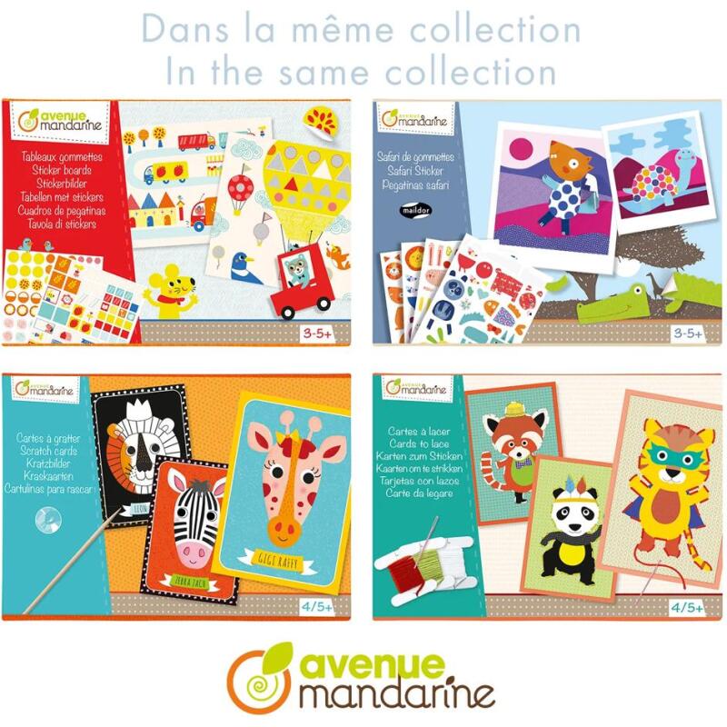 Boîte créative, Tableaux mosaïques en feutrine - Multicolore