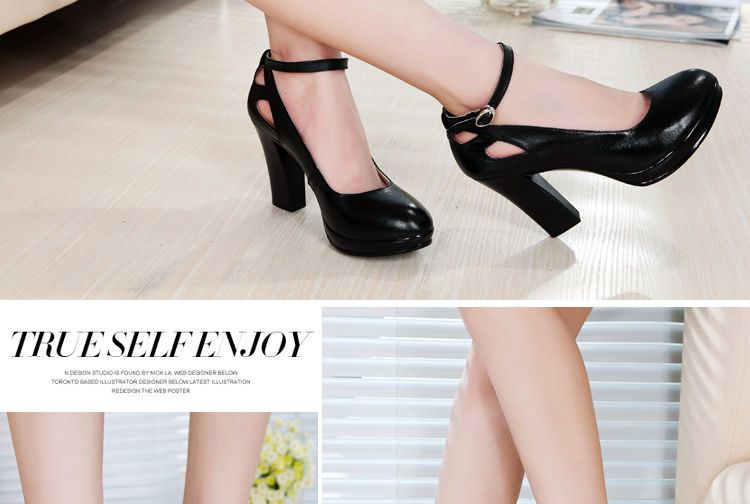 Freesia - Echte leren pumps met dubbele bandjes