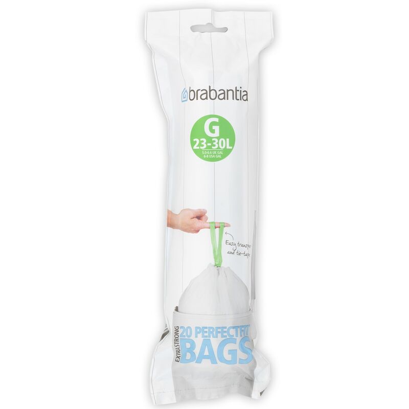Brabantia Abfallsäcke PerfectFit, G, 30 l, 20 Stück