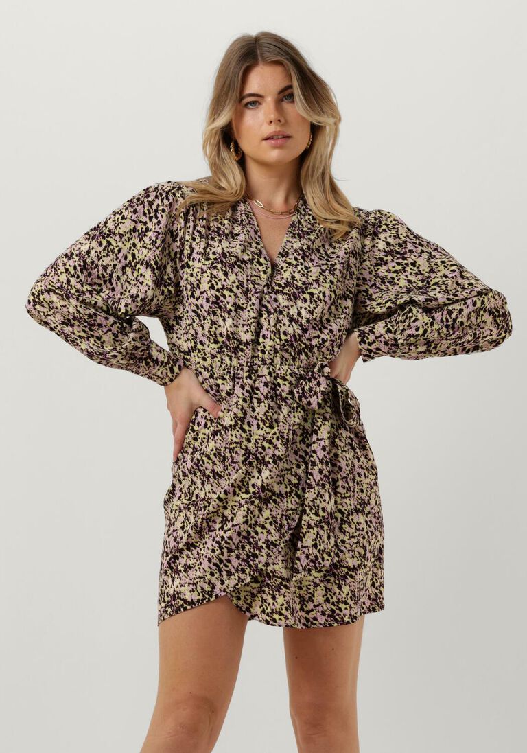 REFINED DEPARTMENT zwarte refined department mini jurk woven dress bodine