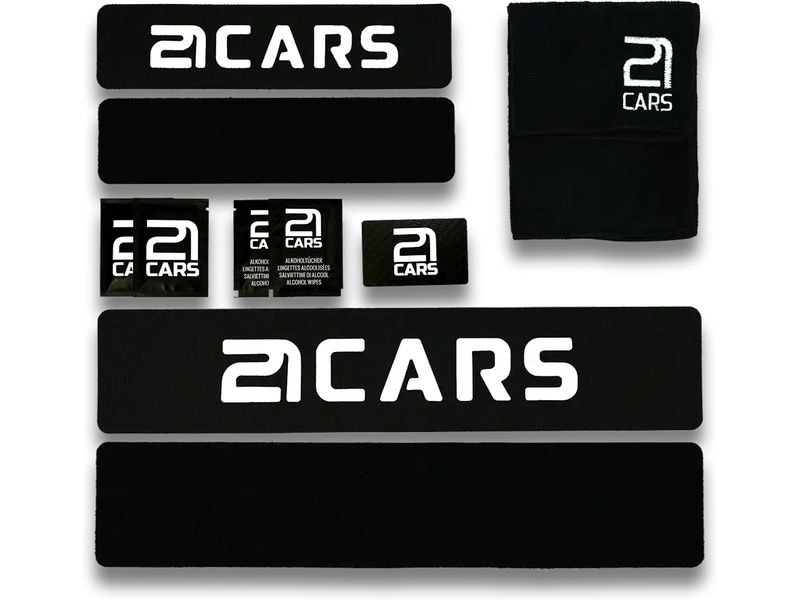 21CARS Klett Kennzeichenhalter Set, Premium Die ästhetische Lösung für alle Fahrzeuge