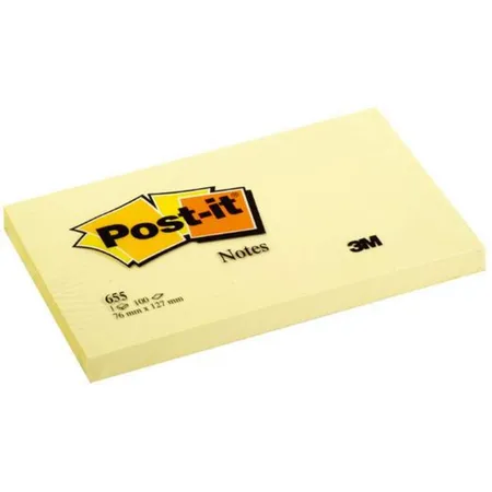 Post-it® Haftnotiz Notes, 127 x 76 mm, 70 g/qm, gelb, 100 Blatt