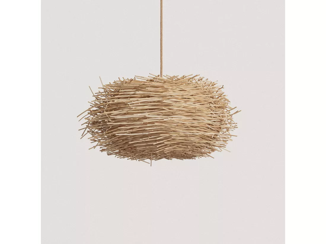 Lampe suspendue en rotin Nulko ILUZZIA