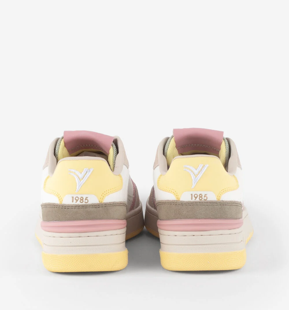 C80 - CASUAL PATCH COLORS Baskets rétro unisexes multicolores AMARILLO