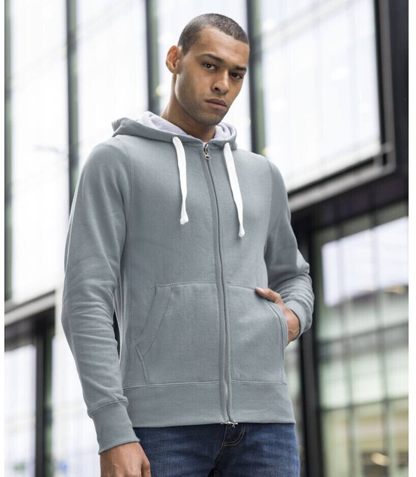AWDIS JH052 - Sweat à Capuche Zippé Résistant et Confortable