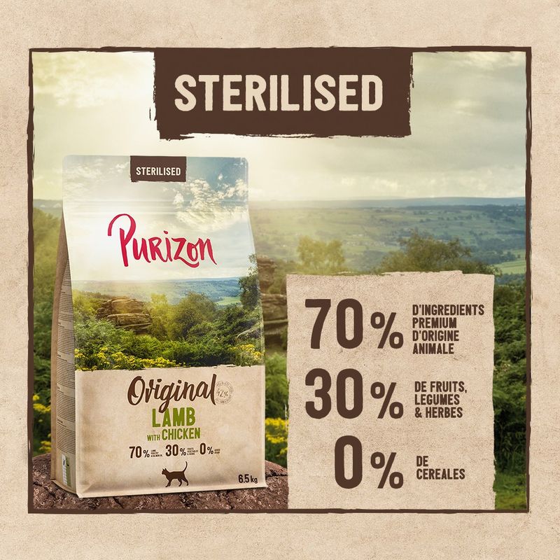 Purizon Sterilised Adult agneau, poulet - sans céréales