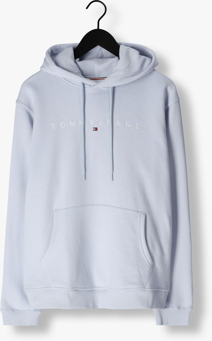 TOMMY JEANS lichtblauwe tommy jeans trui tjm reg linear logo hoodie ext