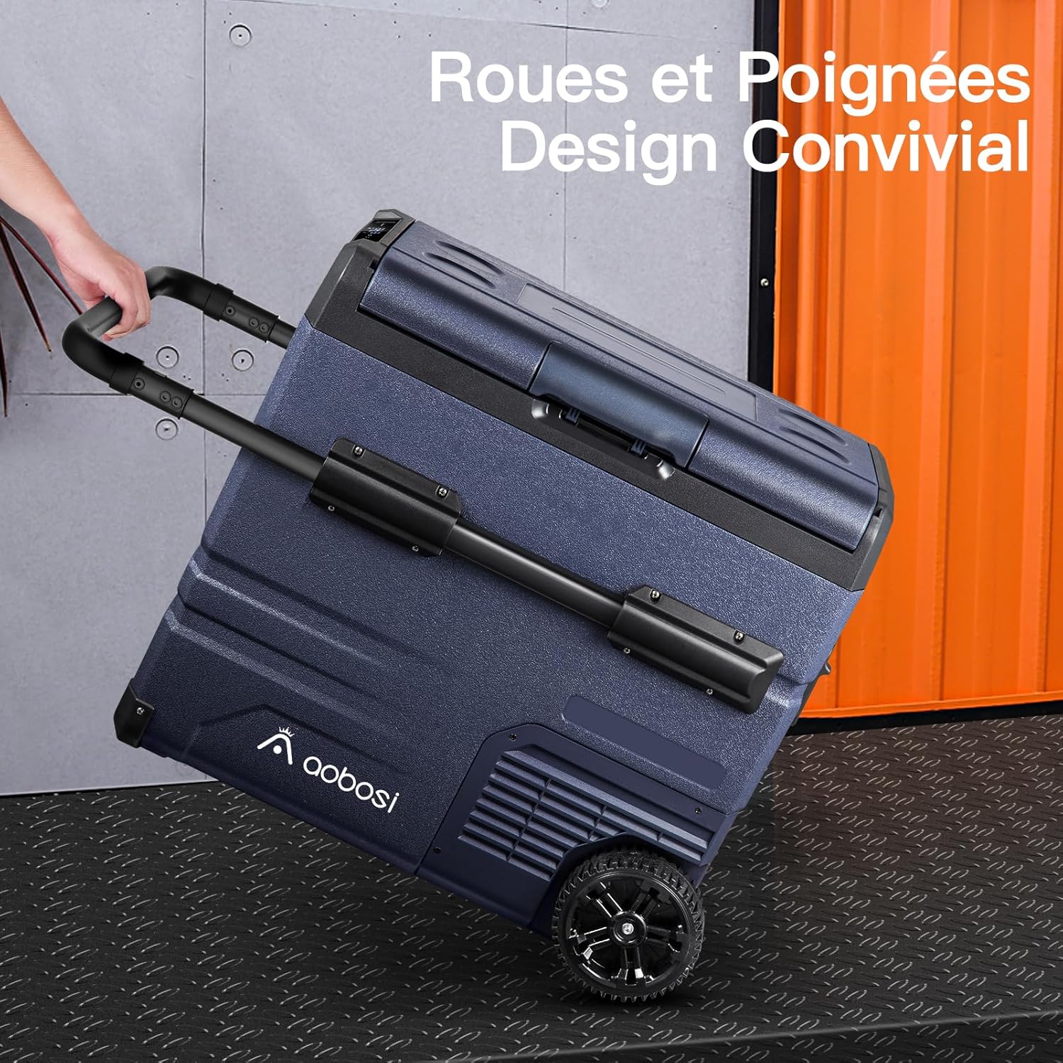 AAOBOSI 115L Glaciere Electrique Double Zone,Glaciere a Compression WiFi APP,12 V/24 V et 100-240 V Frigo Camping, -20 ℃ à 20 ℃, pour Voiture, Camion, Bateau, Camping, Car, Caravanes, Voyageant,Maison