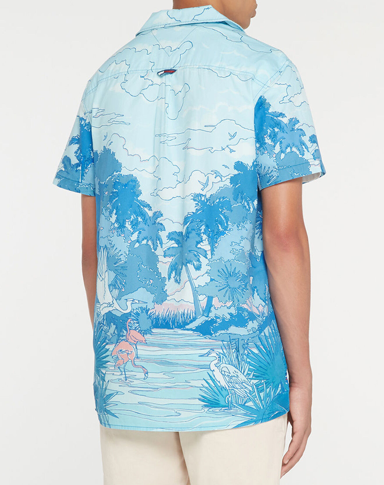 Tommy Jeans Chemise imprimé tropical bleue