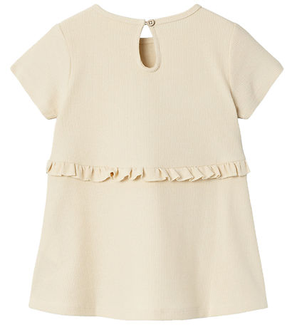 Lil Atelier Kjole - Rib - NmfJolene - Blåached Sand m. Struktur