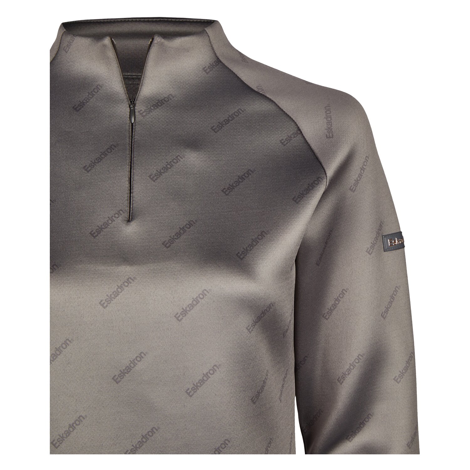 ESKADRON Heritage Langarmshirt Half-Zip  - earl grey