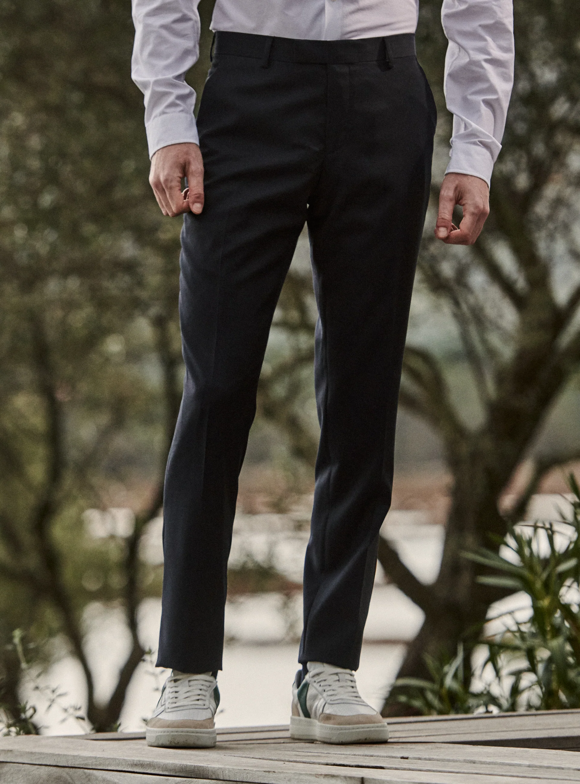 Pantalon de Costume en laine Gekko Navy