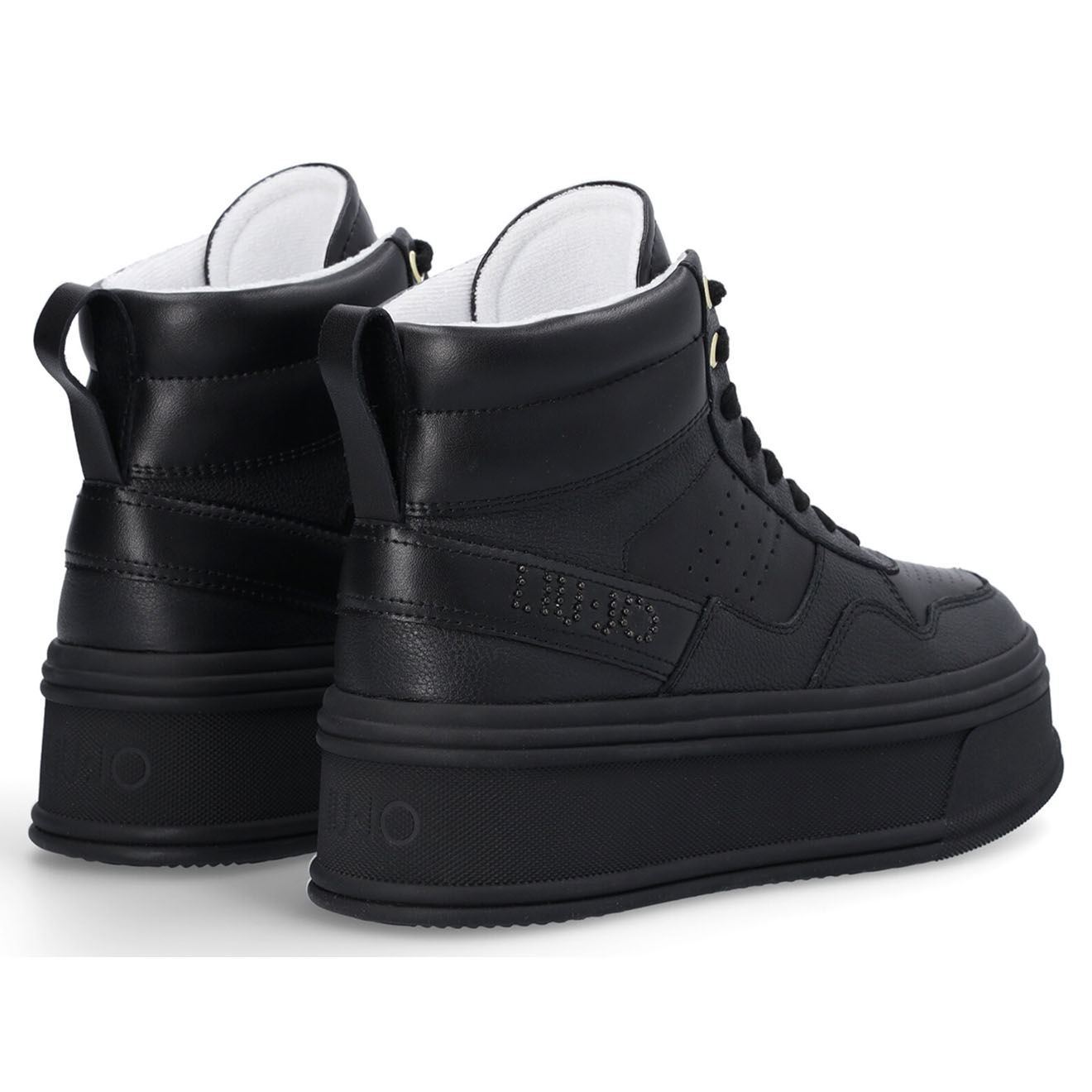 Liu-Jo Sneakers en Cuir Louison noires - Talon 5 cm