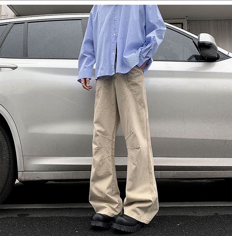 Filmas - Mid Rise Plain Flared Cargo Pants