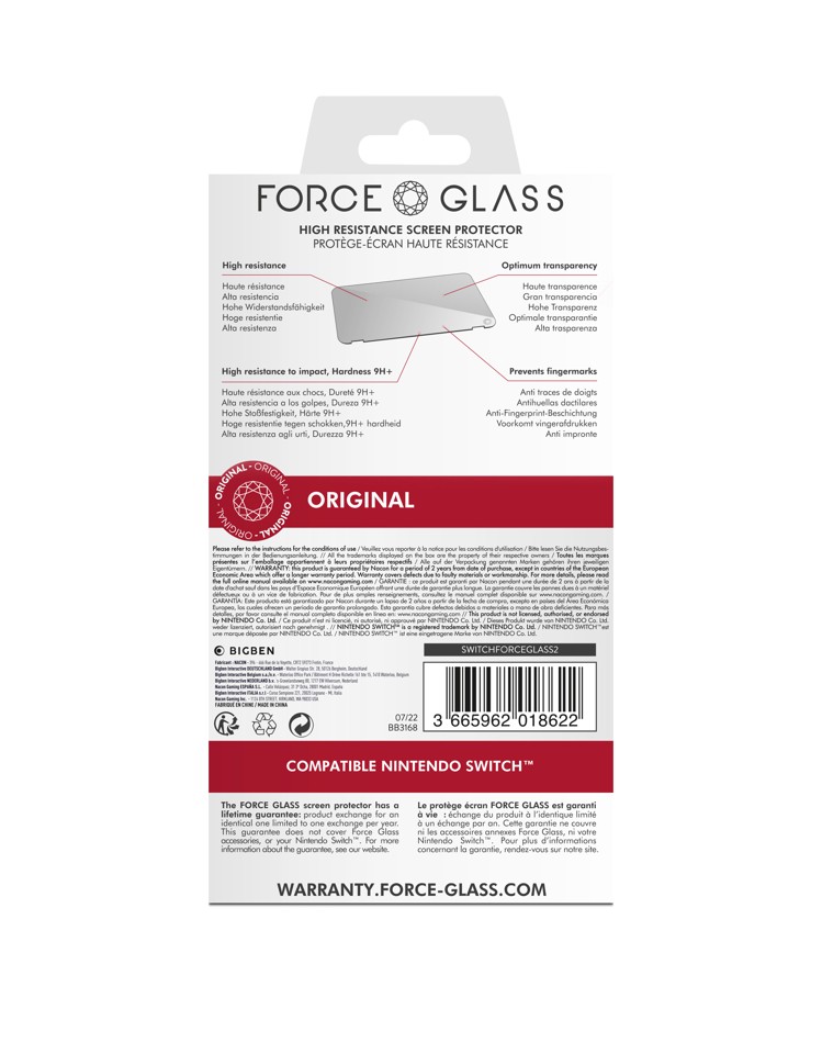 BigBen Force Glass Protection Kit (Switch)