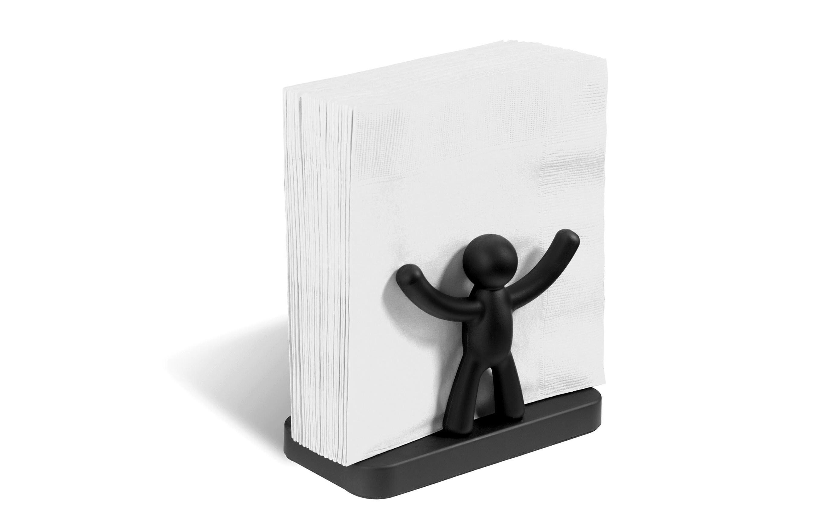 Serviettenhalter Buddy SchwarzBuddy Serviettenhalter aus Kunststoff