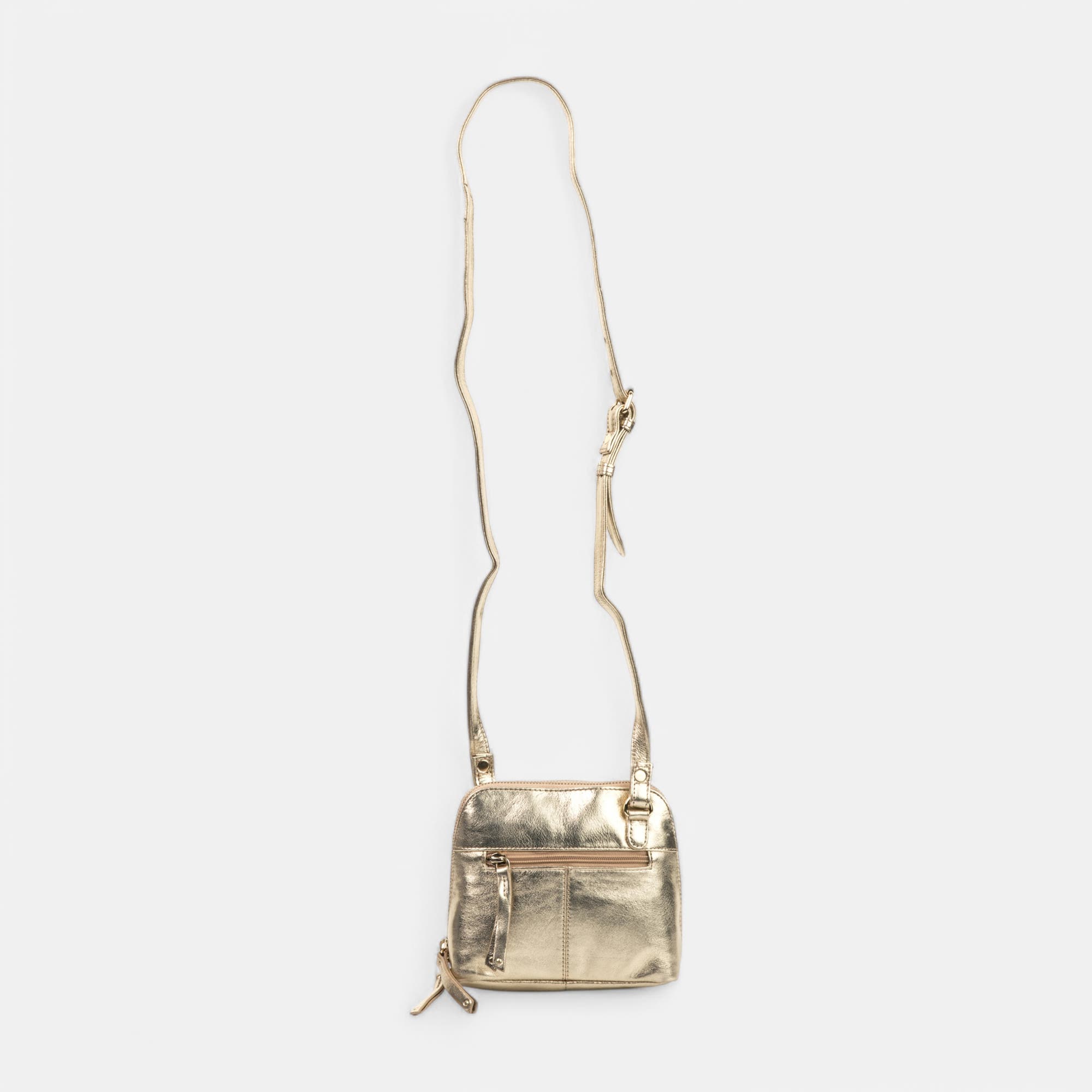 Sac bandoulière en cuir or