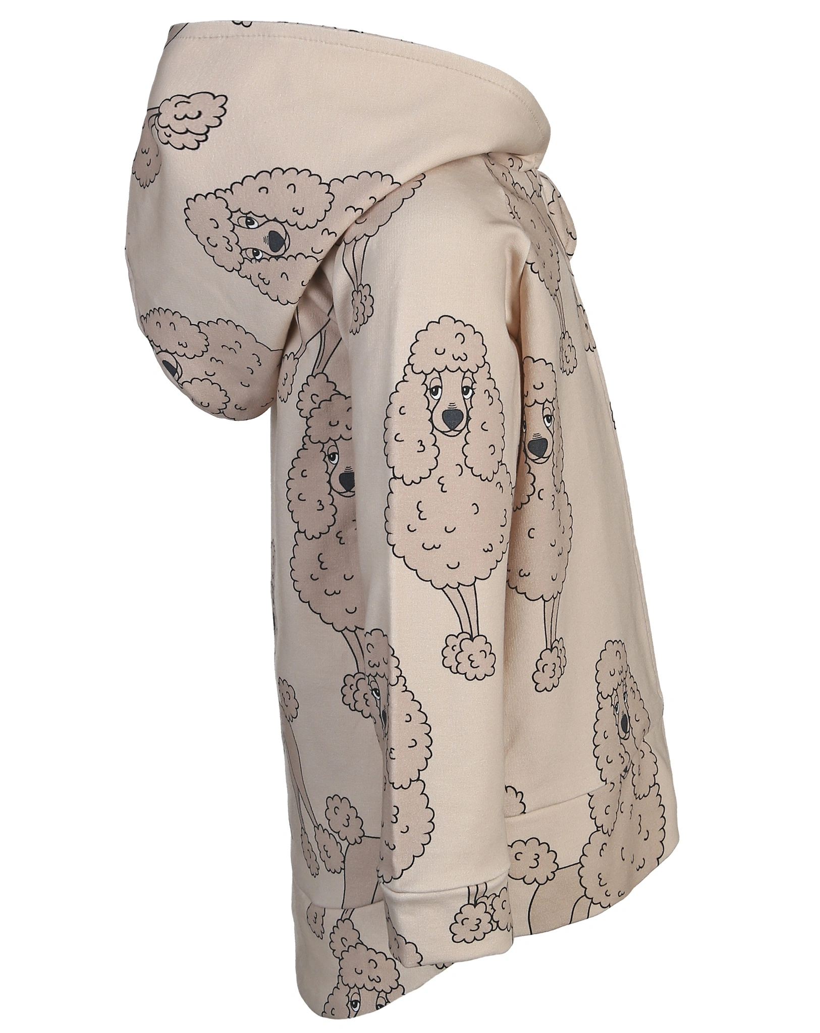 Kapuzen-Sweatjacke POODLE in ecru