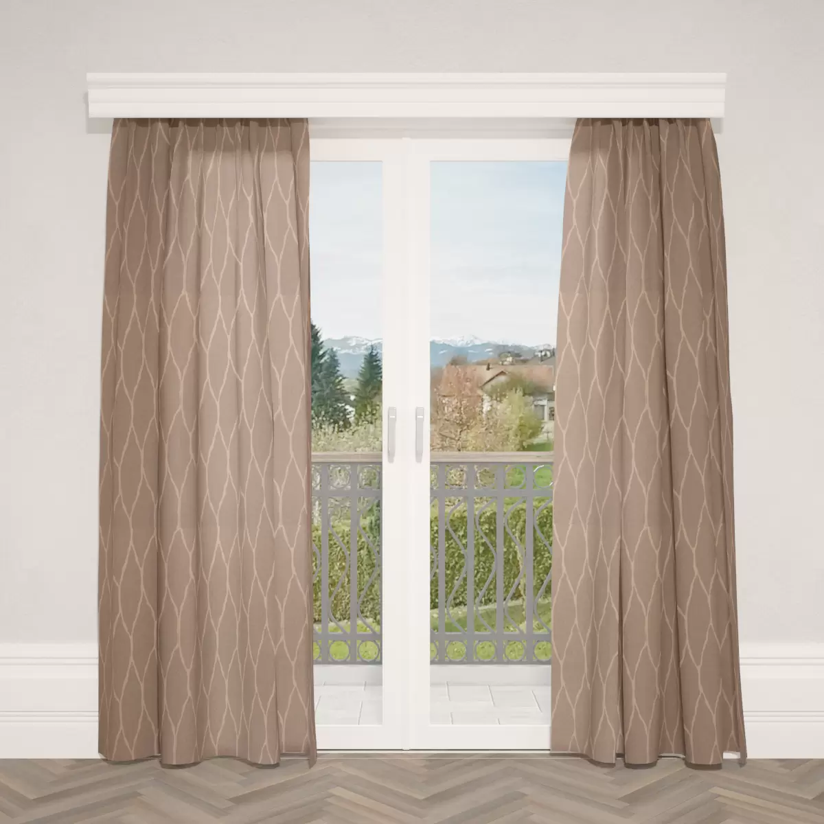 Nachtvorhang Jacquard Bella braun,mocca