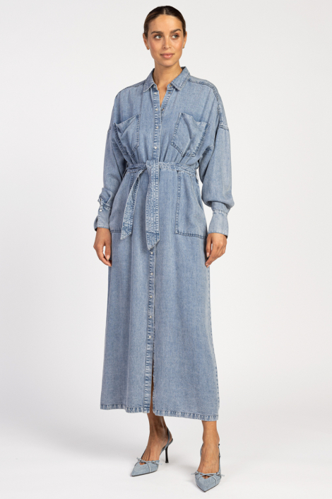 Aaiko blauwe dames jurk