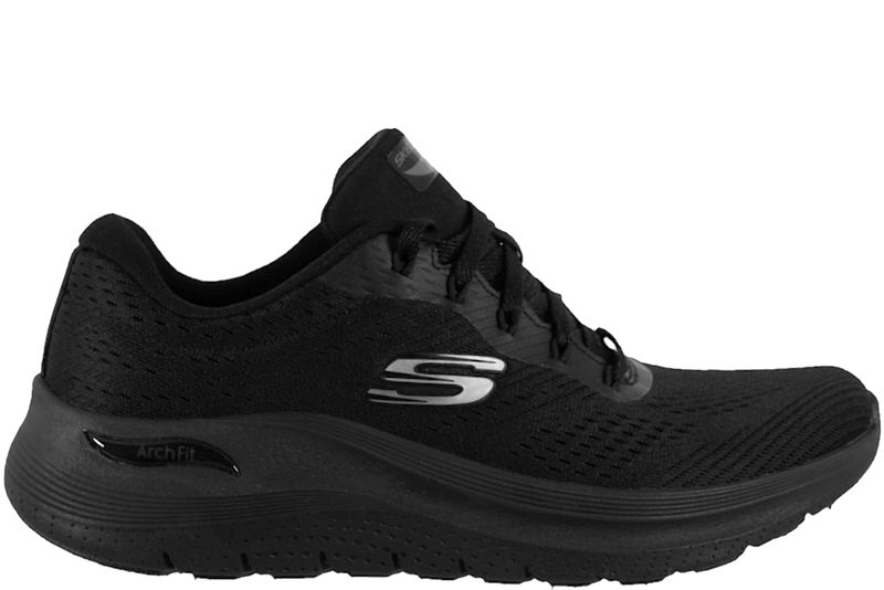 SKECHERS ARCH FIT 2.0 BIG LEAUGE SNEAKERS I SORT TEKSTIL