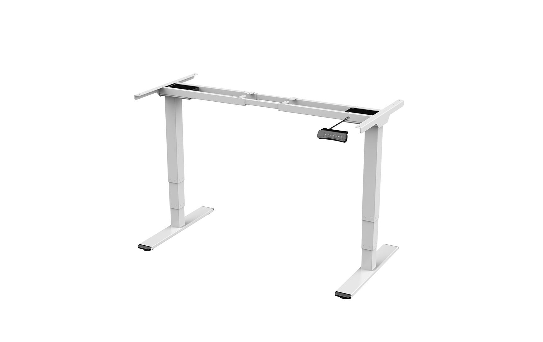 Tischgestell RAL 9016 1100 - 1700 mm ohne Platte<br>Abwechslungsreiches Arbeiten im Stehen und Sitzen