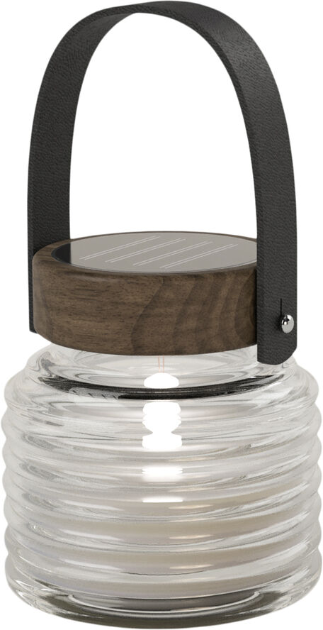 Sirius Aston Solar Krukke, Ø12xH12cm, Sort/Brun Black/brown