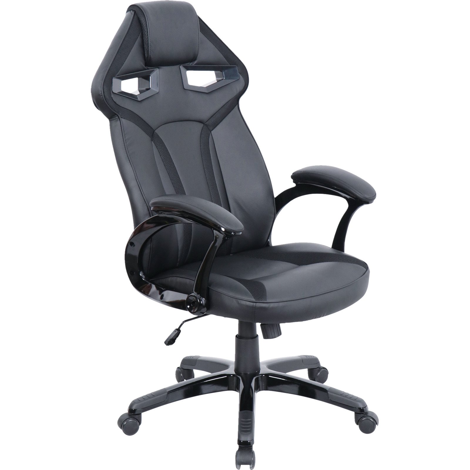 Bürostuhl Dakota Kunstleder schwarz, Stoff Mesh schwarz