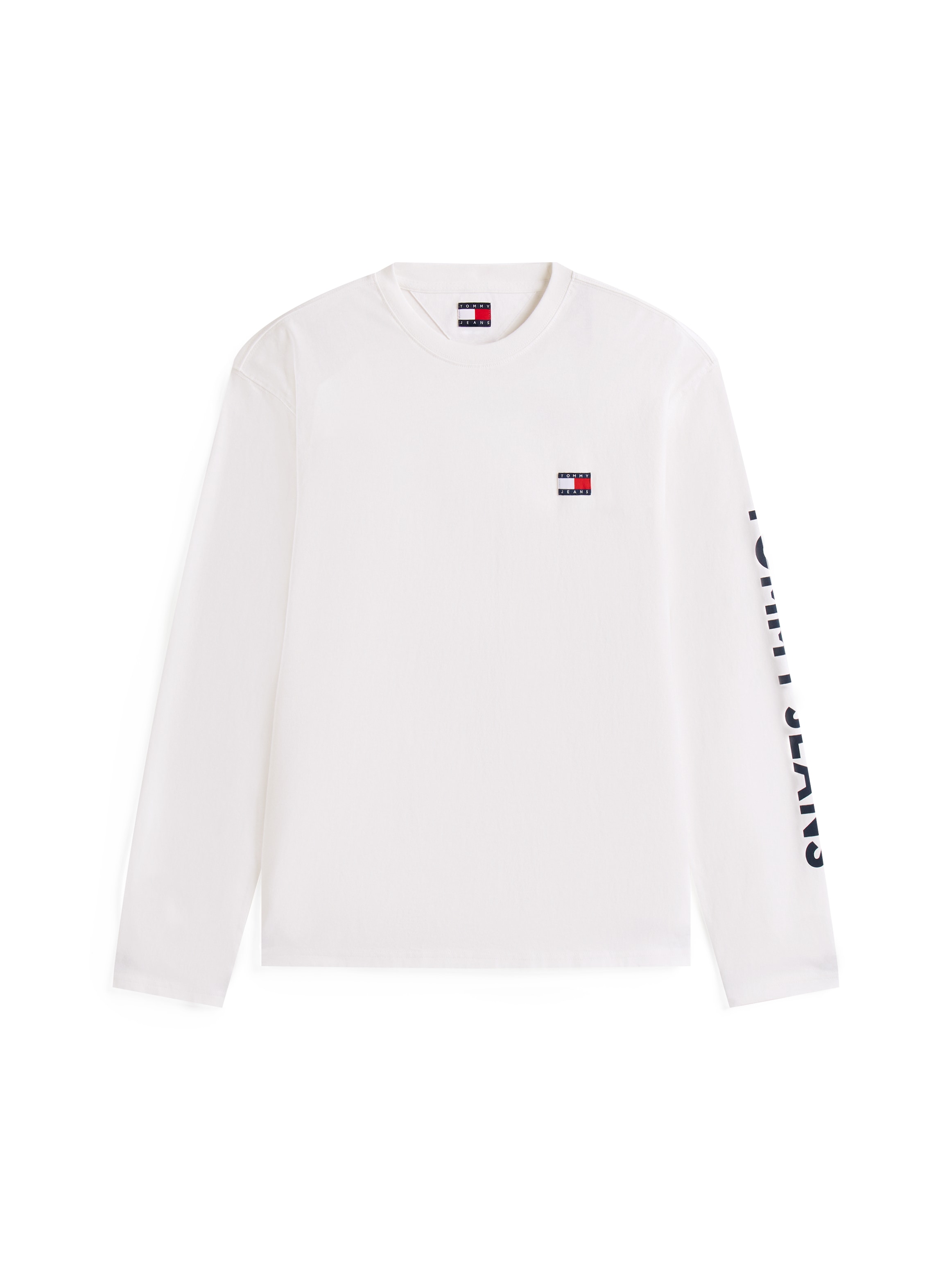 Tommy Jeans Langarmshirt »Classic Relaxed Fit«, Rundhals, Jersey, grosses Logo am Ärmel
