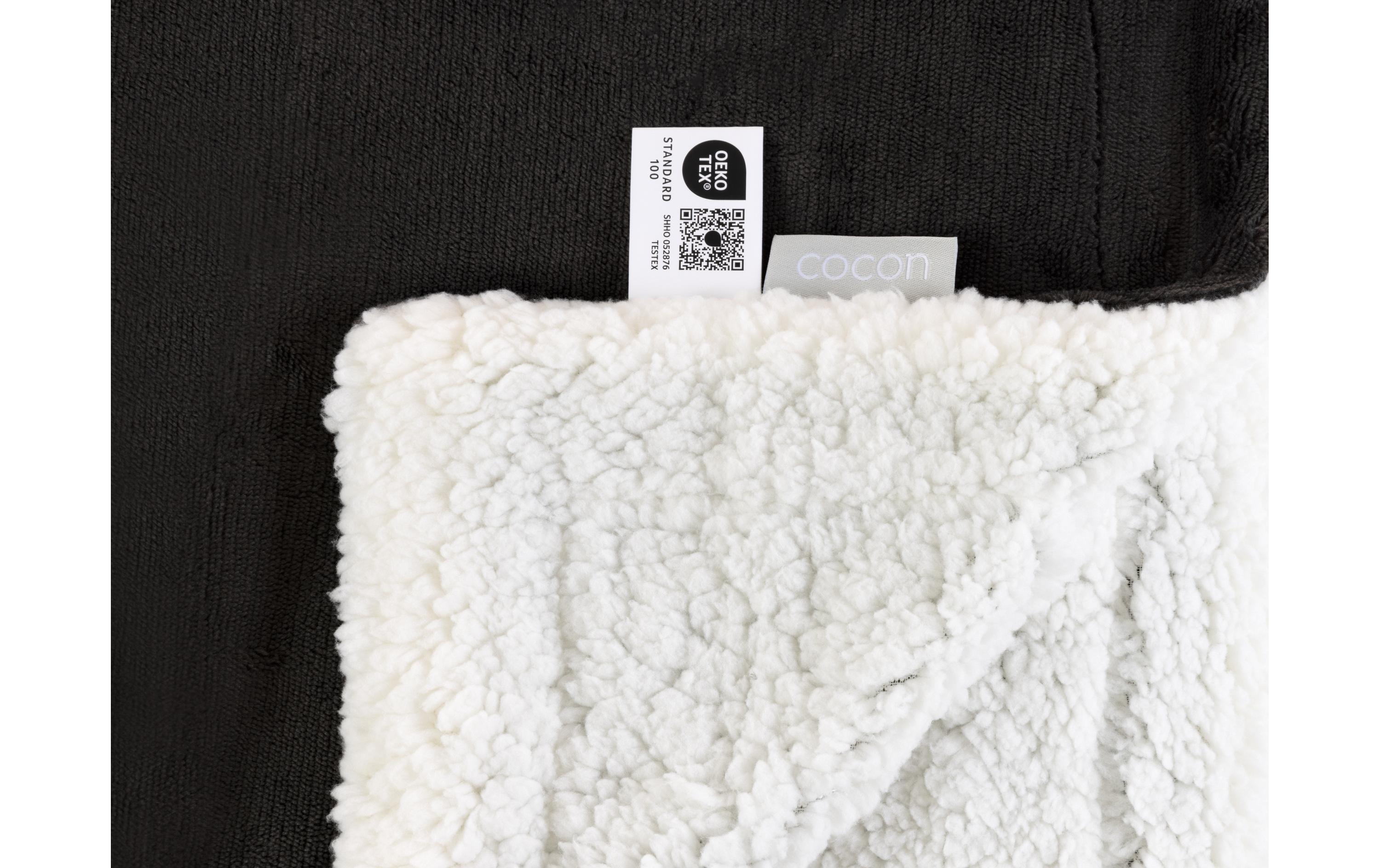Decke Fleece Sherpa 150 x 200 cm, Anthrazit-WeissFlauschige Fleecedecke