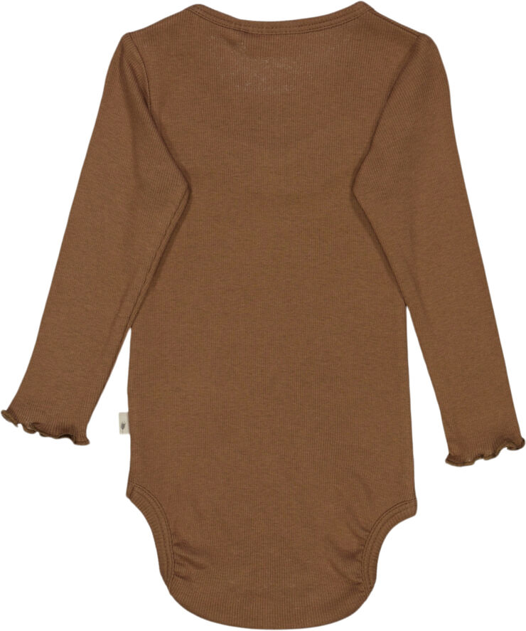 Wheat Body Rib Ruffle LS Acorn