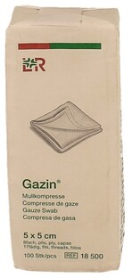 Lohmann & Rauscher Gazin Gaaskompressen 5x5cm 100ST