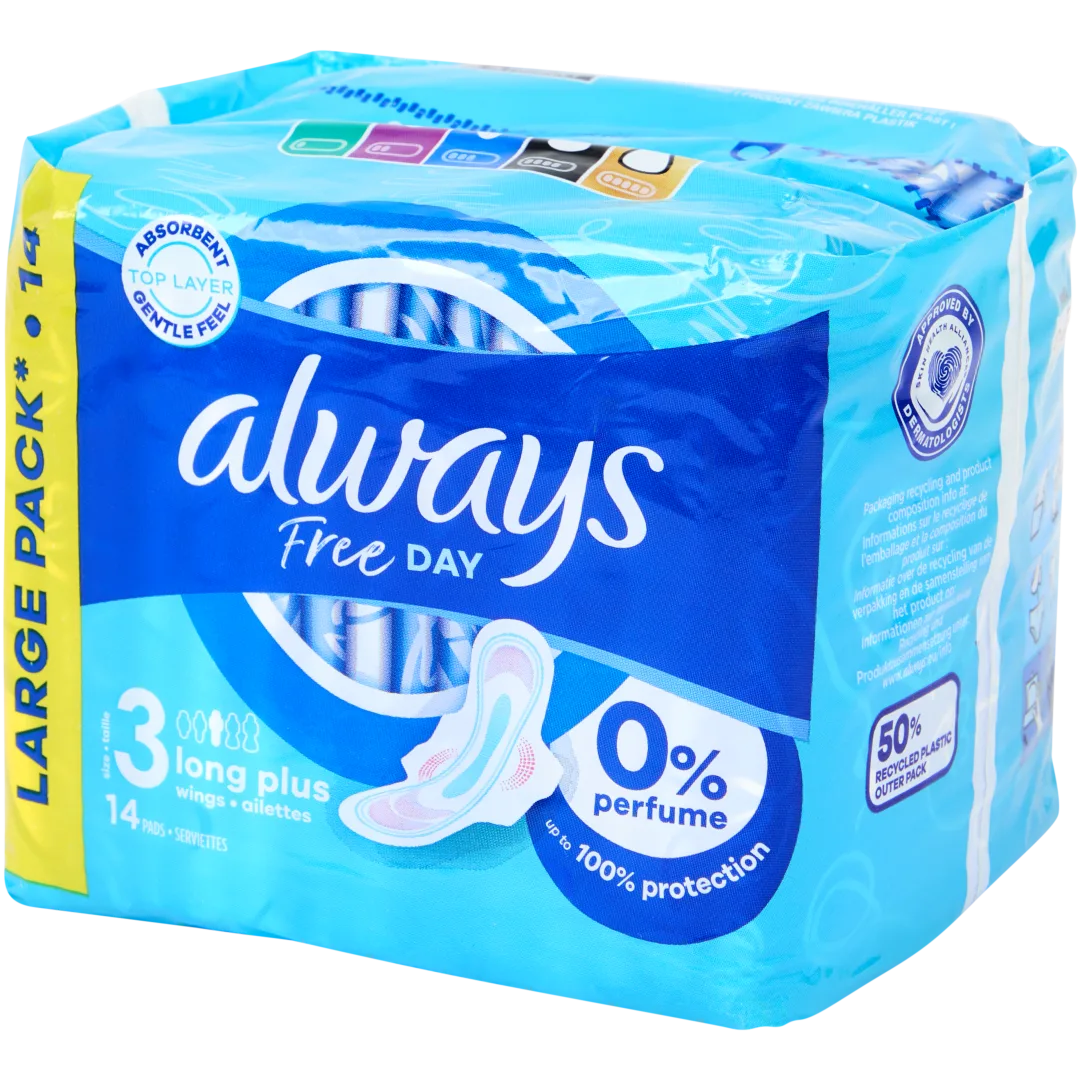 Always Free Day maandverband Long plus 14 stuks
