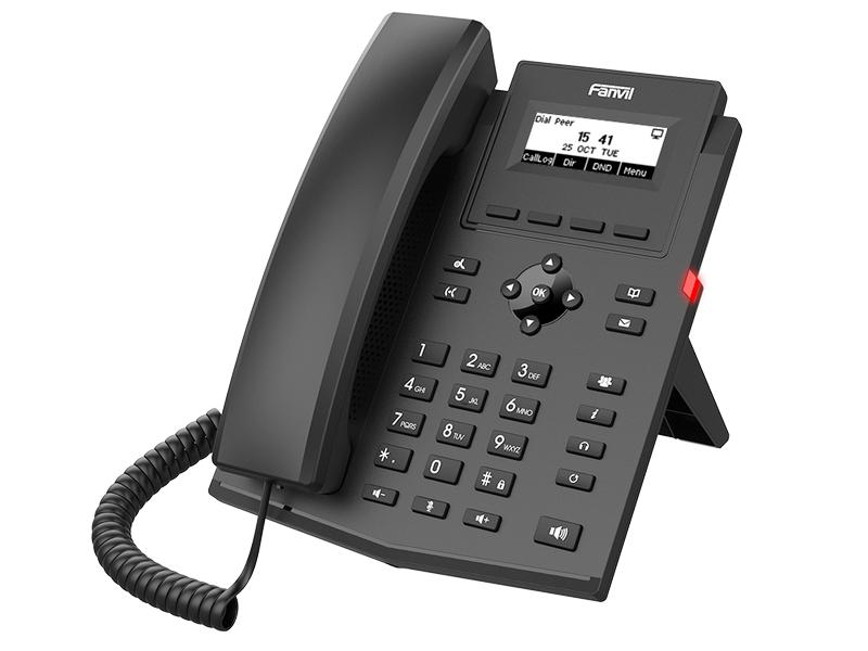 Fanvil Tischtelefon X301P Schwarz X301P IP-Telefon der Einstiegsklasse