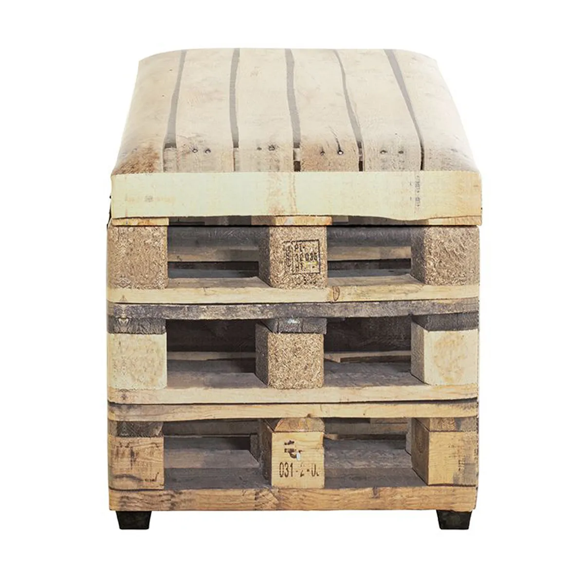 Pegane Coffre de rangement simili-cuir 