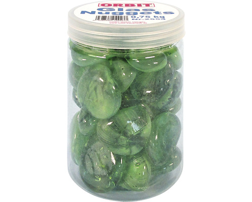 Aquarium decoratie glasnuggets 0,75 kg donkergroen