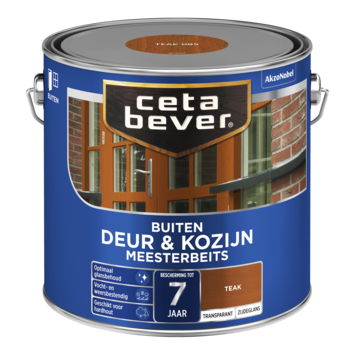 CetaBever Meesterbeits Deur & Kozijn zijdeglans transparant teak 2,5 liter