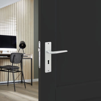 Karwei deurkruk set Daan recht schild sleutelgat 56 mm aluminium