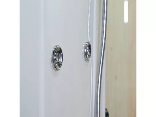 Combi Sauna Douche Hammam Boreal® SH180-D Blanc Gauche
