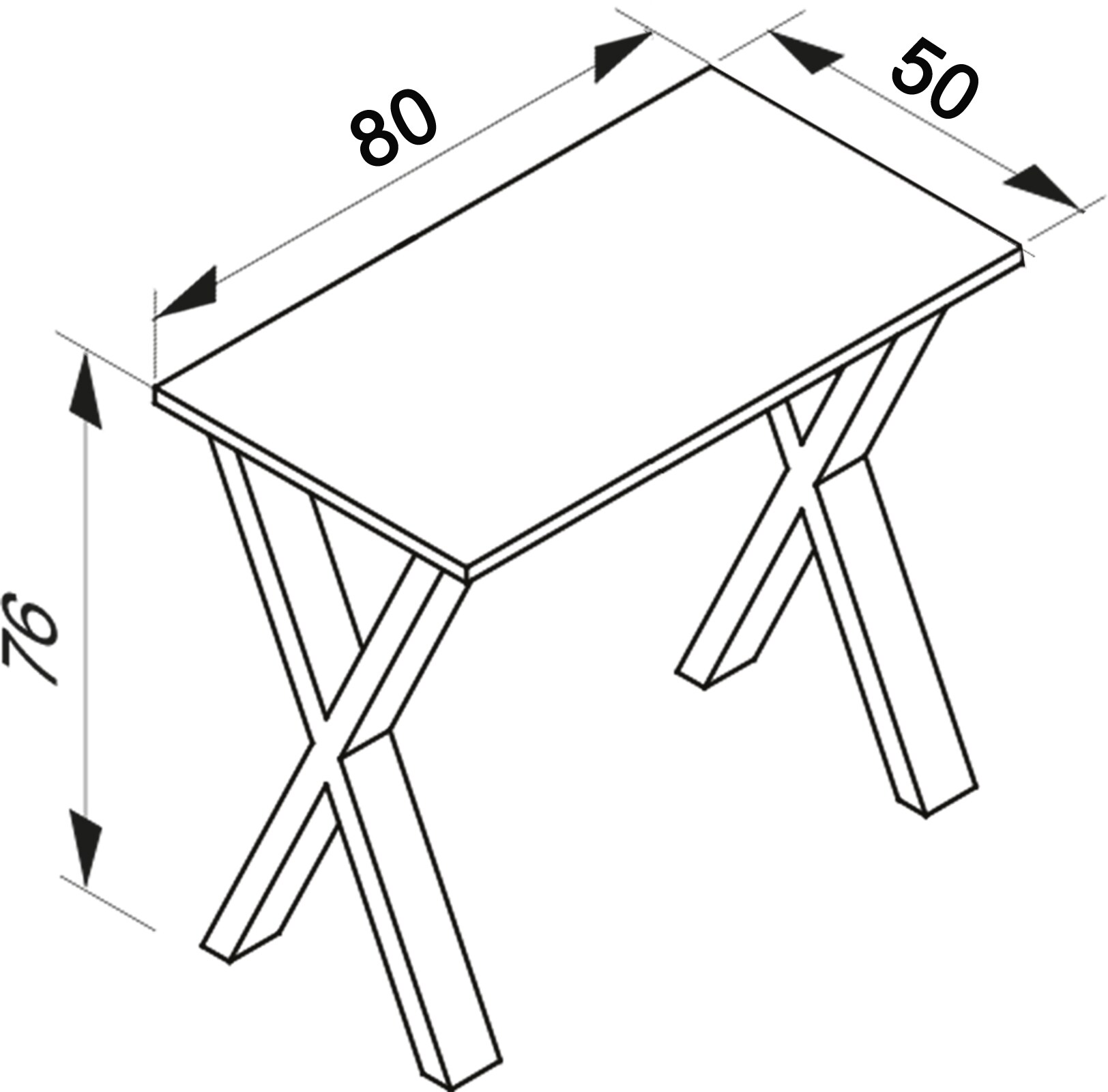 VCM Premium Holz Esstisch Küchentisch Speisetisch Tisch Xona X Schwarz