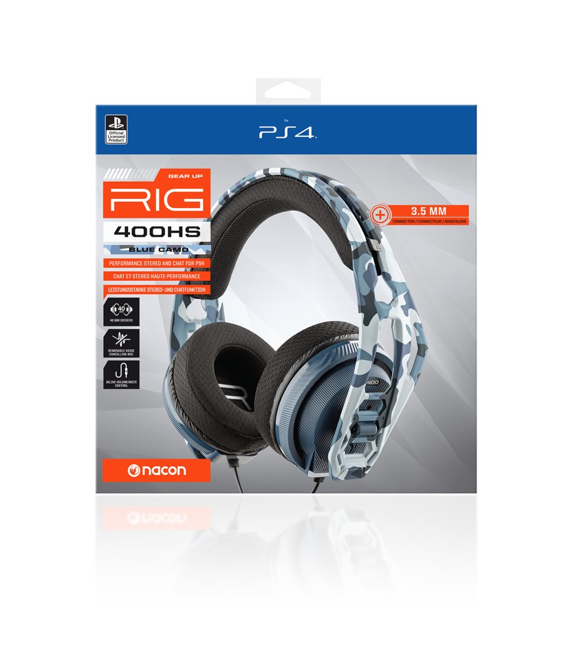 Nacon RIG 400HS Wired Headset Xbox, PC/Mac Camo Blue