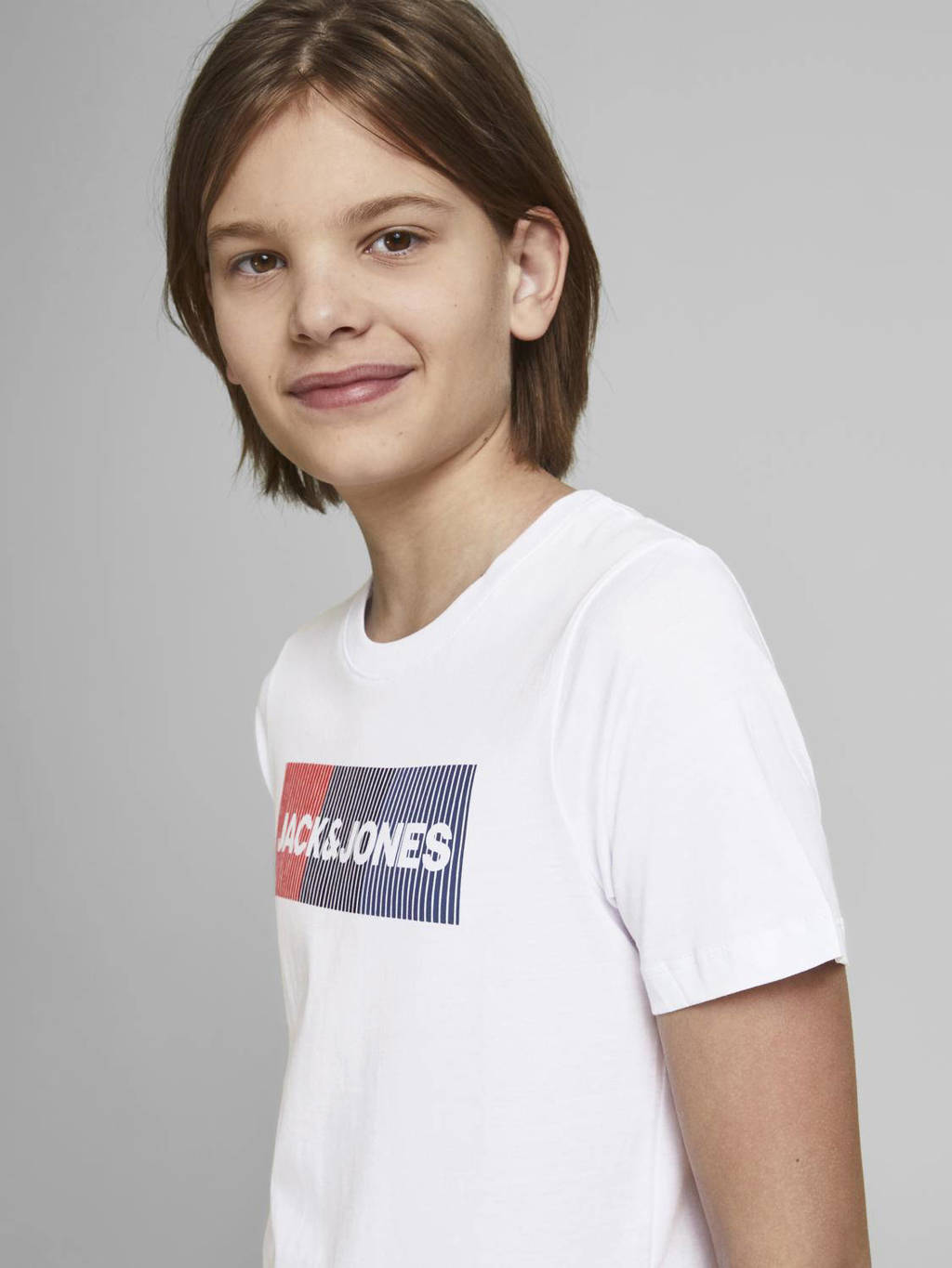 JACK & JONES T-shirt JJECORP met logo wit