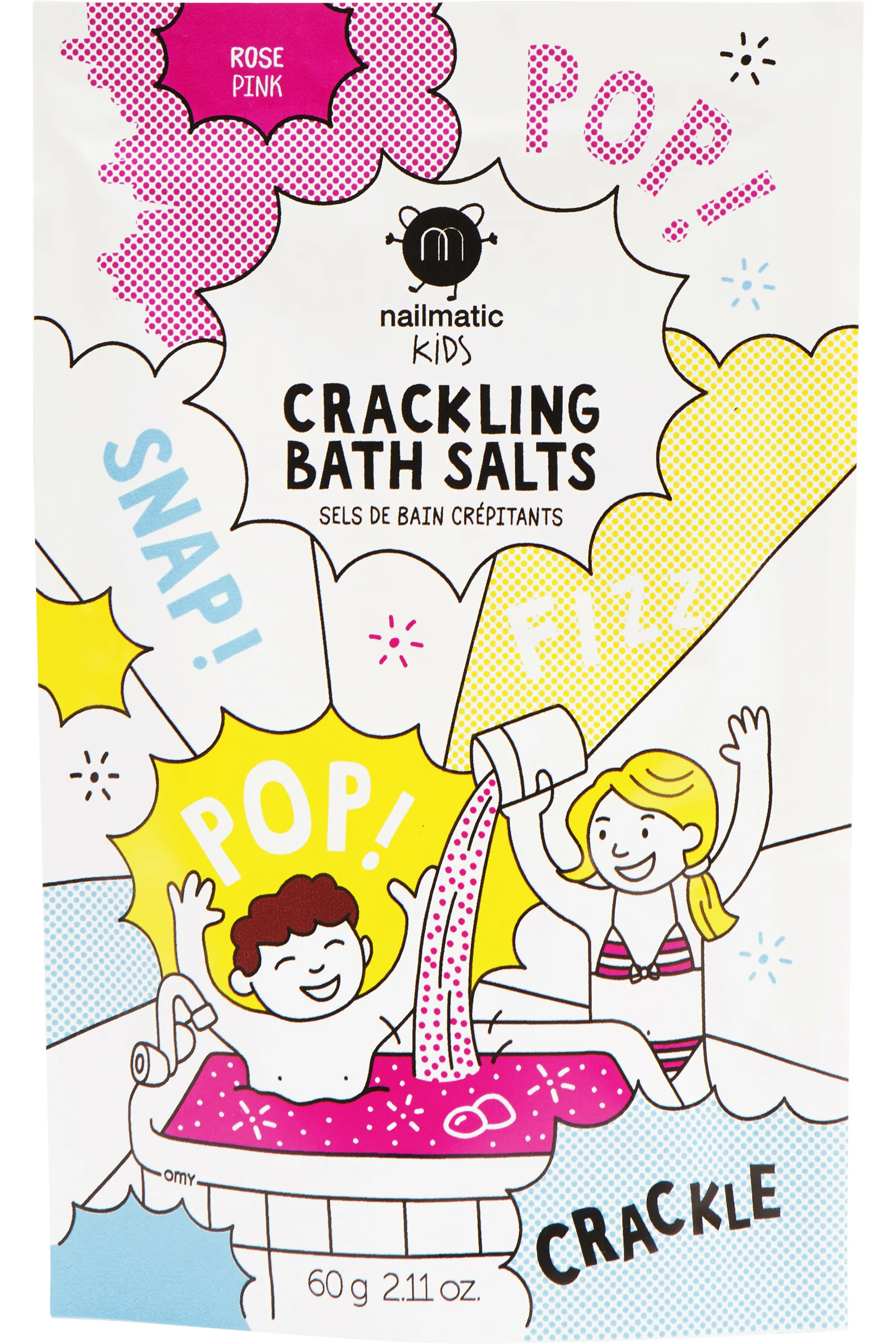 Nailmatic Sels de bain crépitants Rose-60 g